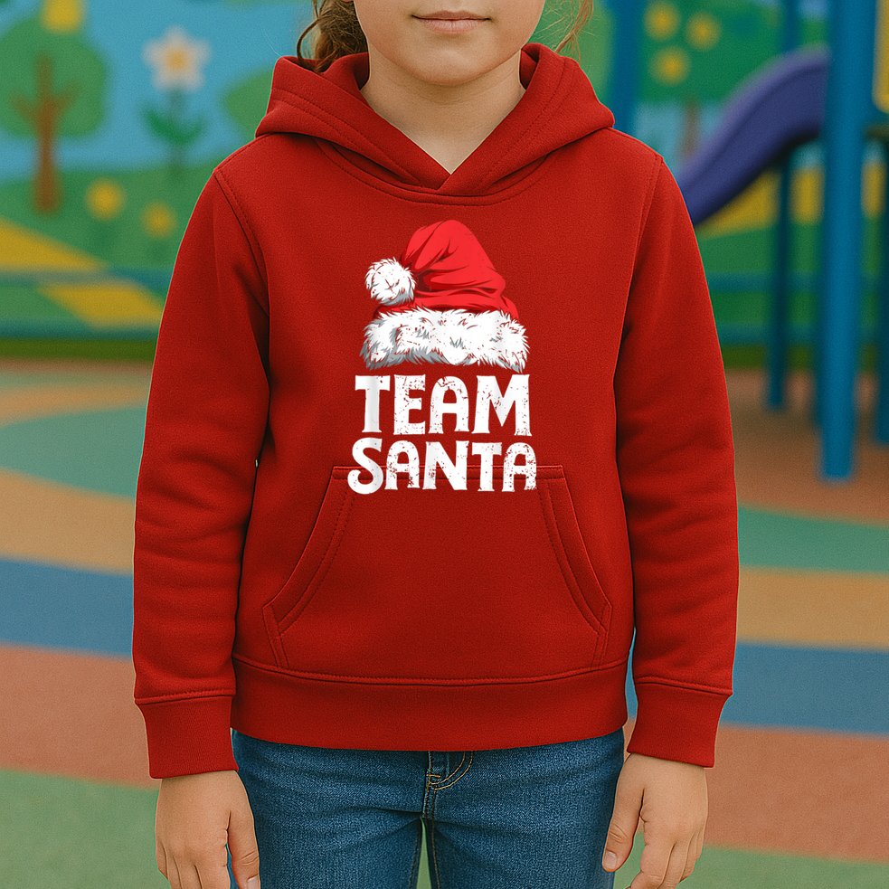 Team Santa Christmas Squad Family Matching Pajamas Boys Men Kids Hoodie