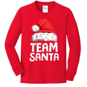 Team Santa Christmas Squad Family Matching Pajamas Boys Men Kids Long Sleeve Shirt