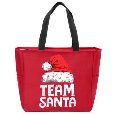 Team Santa Christmas Squad Family Matching Pajamas Boys Men Zip Tote Bag