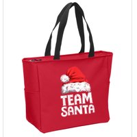 Team Santa Christmas Squad Family Matching Pajamas Boys Men Zip Tote Bag
