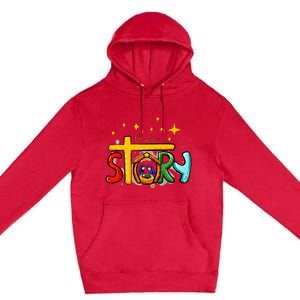 True Story Christmas Nativity Jesus Scene Faith Christian Premium Pullover Hoodie