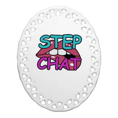 Twitch Step Chat Ceramic Oval Ornament