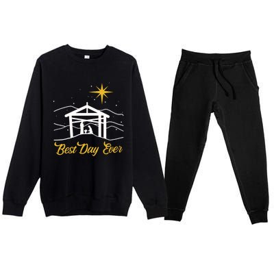 True Story Christmas Jesus Nativity Gift Christian Gift Cool Gift Premium Crewneck Sweatsuit Set