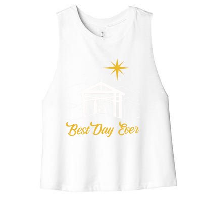 True Story Christmas Jesus Nativity Gift Christian Gift Cool Gift Women's Racerback Cropped Tank