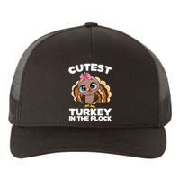 Thanksgiving Shirt Cutest Turkey In The Flock Yupoong Adult 5-Panel Trucker Hat