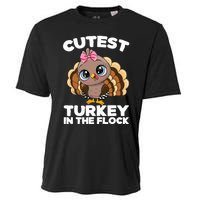 Thanksgiving Shirt Cutest Turkey In The Flock Cooling Performance Crew T-Shirt