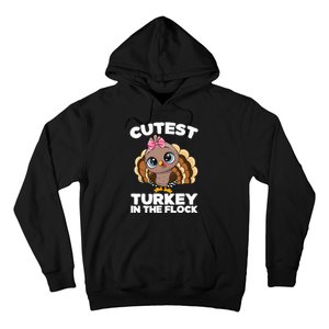 Thanksgiving Shirt Cutest Turkey In The Flock Hoodie