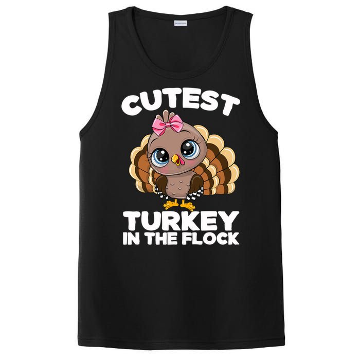 Thanksgiving Shirt Cutest Turkey In The Flock PosiCharge Competitor Tank