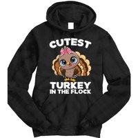 Thanksgiving Shirt Cutest Turkey In The Flock Tie Dye Hoodie