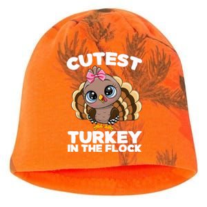 Thanksgiving Shirt Cutest Turkey In The Flock Kati - Camo Knit Beanie