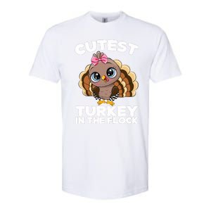 Thanksgiving Shirt Cutest Turkey In The Flock Softstyle CVC T-Shirt