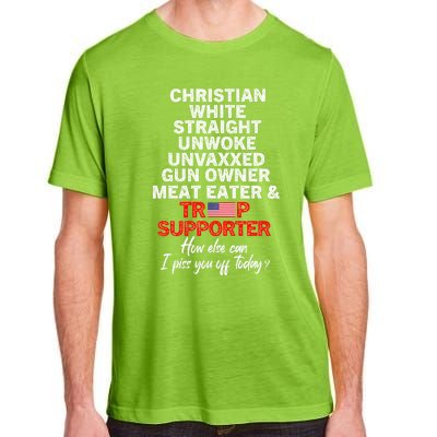 Trump Supporter Christian White Straight Unwoke Unvaxxed Adult ChromaSoft Performance T-Shirt