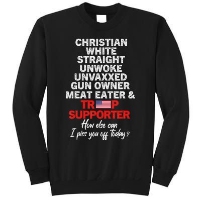 Trump Supporter Christian White Straight Unwoke Unvaxxed Sweatshirt