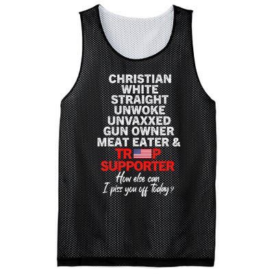 Trump Supporter Christian White Straight Unwoke Unvaxxed Mesh Reversible Basketball Jersey Tank