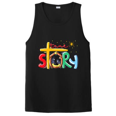 True Story Christmas Nativity Jesus Christian Christmas PosiCharge Competitor Tank