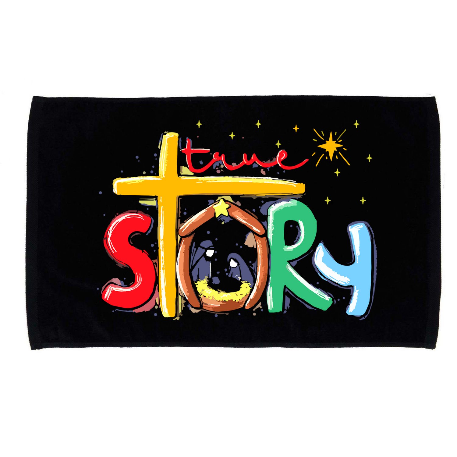 True Story Christmas Nativity Jesus Christian Christmas Microfiber Hand Towel