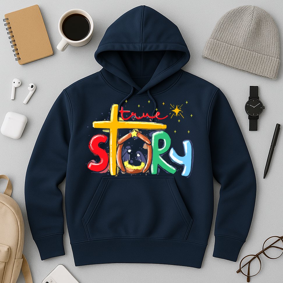 True Story Christmas Nativity Jesus Christian Christmas Hoodie