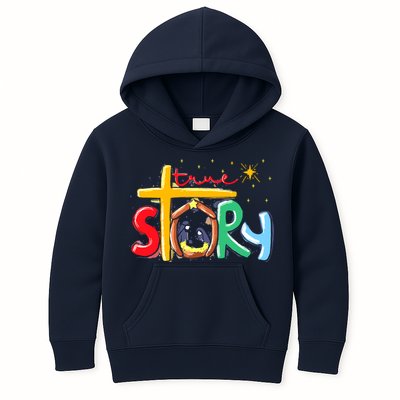 True Story Christmas Nativity Jesus Christian Christmas Kids Hoodie