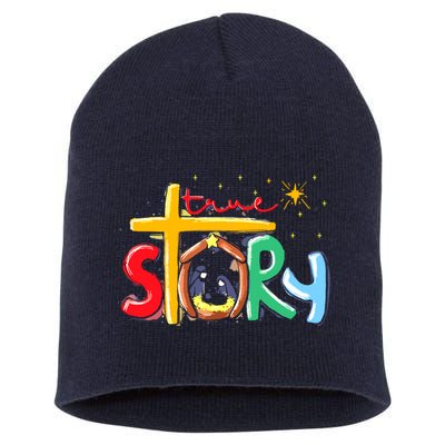 True Story Christmas Nativity Jesus Christian Christmas Short Acrylic Beanie