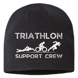 Triathlon Support Crew Men Women Kids Family Friend Sustainable Beanie