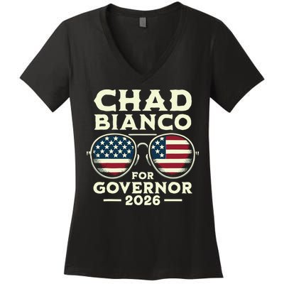 The Sheriff Chad Bianco For Governor 2026 Women's V-Neck T-Shirt