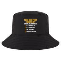 Tech Support Checklist Sysadmin Cool Comfort Performance Bucket Hat