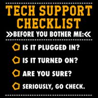 Tech Support Checklist Sysadmin Performance Long Sleeve Polo