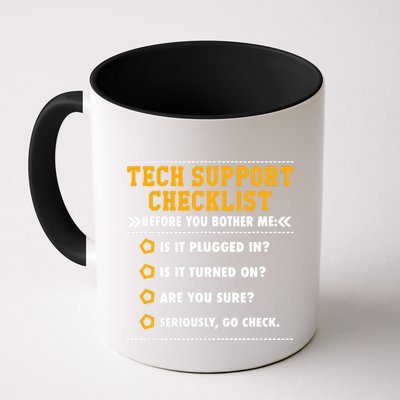 Tech Support Checklist Sysadmin Coffee Mug