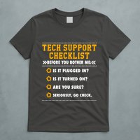 Tech Support Checklist Sysadmin T-Shirt