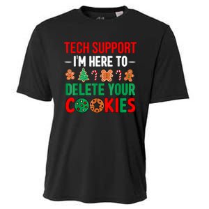 Tech Support Christmas Cookies Women Funny Christmas Cooling Performance Crew T-Shirt