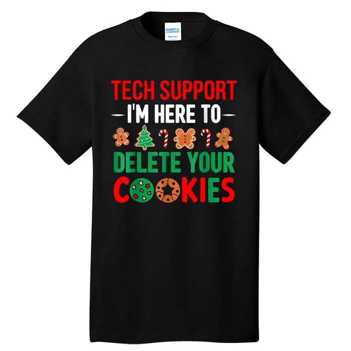 Tech Support Christmas Cookies Women Funny Christmas Tall T-Shirt