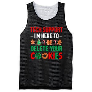 Tech Support Christmas Cookies Women Funny Christmas Mesh Reversible Basketball Jersey Tank