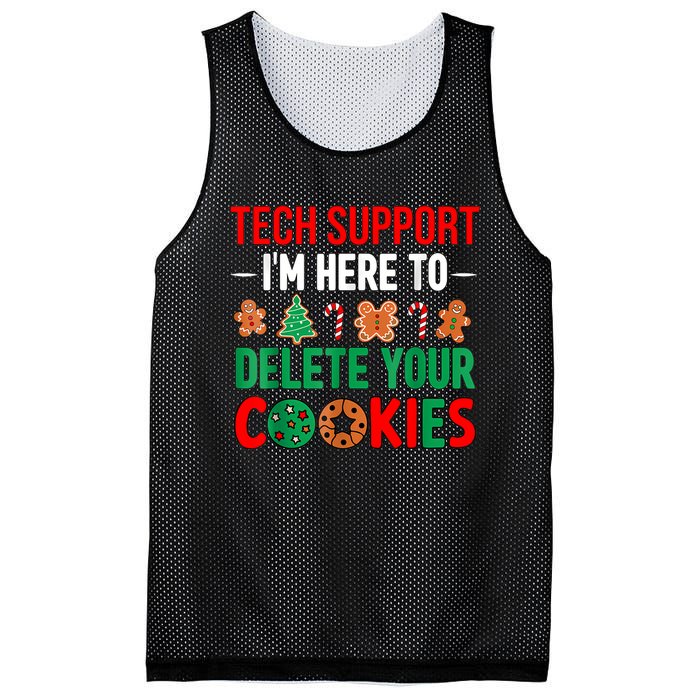 Tech Support Christmas Cookies Women Funny Christmas Mesh Reversible Basketball Jersey Tank