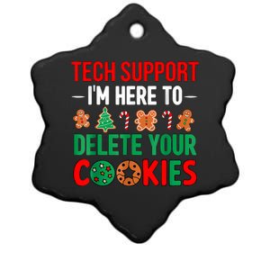 Tech Support Christmas Cookies Women Funny Christmas Ceramic Star Ornament