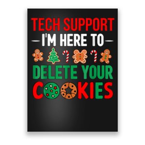 Tech Support Christmas Cookies Women Funny Christmas Poster