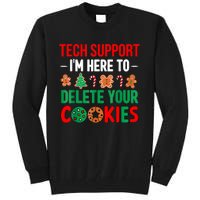 Tech Support Christmas Cookies Women Funny Christmas Tall Sweatshirt