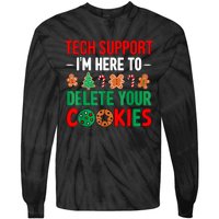 Tech Support Christmas Cookies Women Funny Christmas Tie-Dye Long Sleeve Shirt