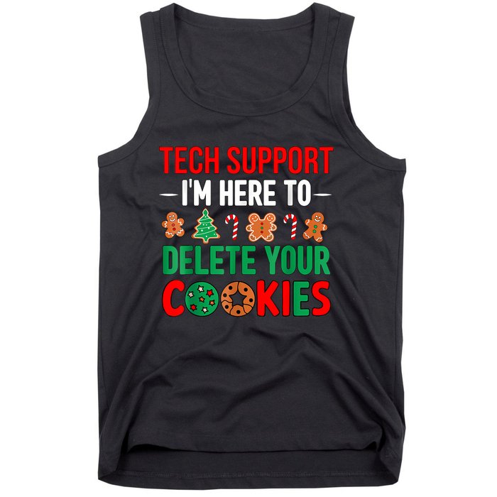 Tech Support Christmas Cookies Women Funny Christmas Tank Top