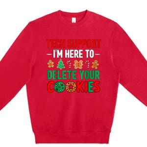 Tech Support Christmas Cookies Women Funny Christmas Premium Crewneck Sweatshirt