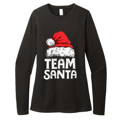 Team Santa Christmas Squad Family Matching Pajamas Womens CVC Long Sleeve Shirt