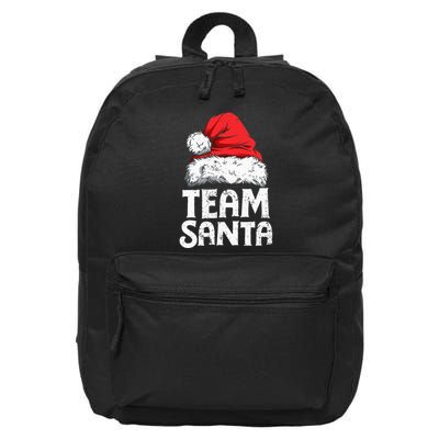 Team Santa Christmas Squad Family Matching Pajamas 16 in Basic Backpack