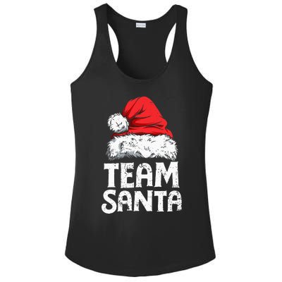 Team Santa Christmas Squad Family Matching Pajamas Ladies PosiCharge Competitor Racerback Tank