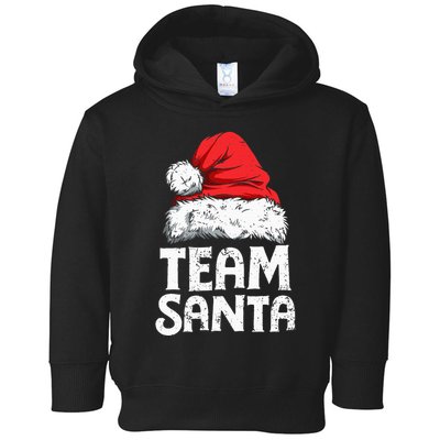 Team Santa Christmas Squad Family Matching Pajamas Toddler Hoodie