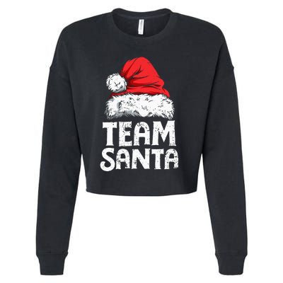 Team Santa Christmas Squad Family Matching Pajamas Cropped Pullover Crew