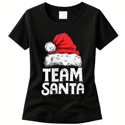Team Santa Christmas Squad Family Matching Pajamas Womens T-Shirt