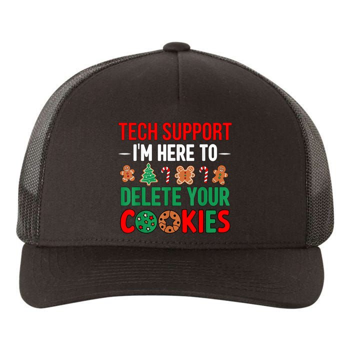 Tech Support Christmas Cookies Funny Christmas Yupoong Adult 5-Panel Trucker Hat