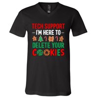 Tech Support Christmas Cookies Funny Christmas V-Neck T-Shirt