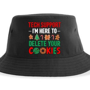 Tech Support Christmas Cookies Funny Christmas Sustainable Bucket Hat