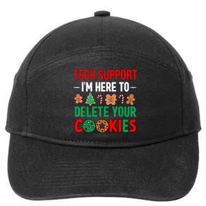 Tech Support Christmas Cookies Funny Christmas 7-Panel Snapback Hat