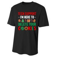 Tech Support Christmas Cookies Funny Christmas Performance Sprint T-Shirt